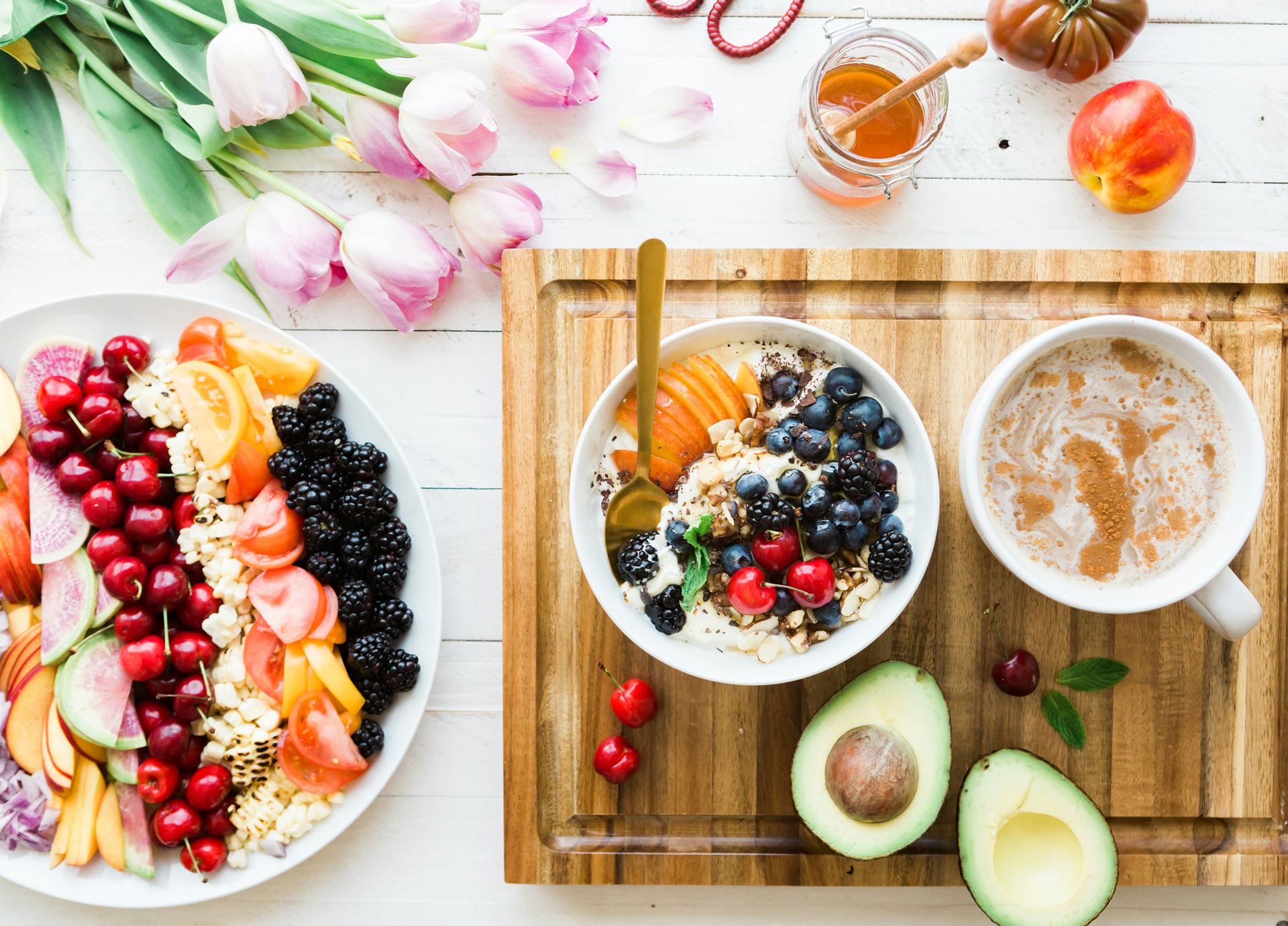 yogurt and fruit bowls